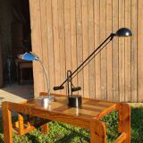Pine coffee table, 1970s marquetry top, vinyl record rack.