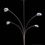 Rand articulated design floor lamp Adjustable Chromed metal