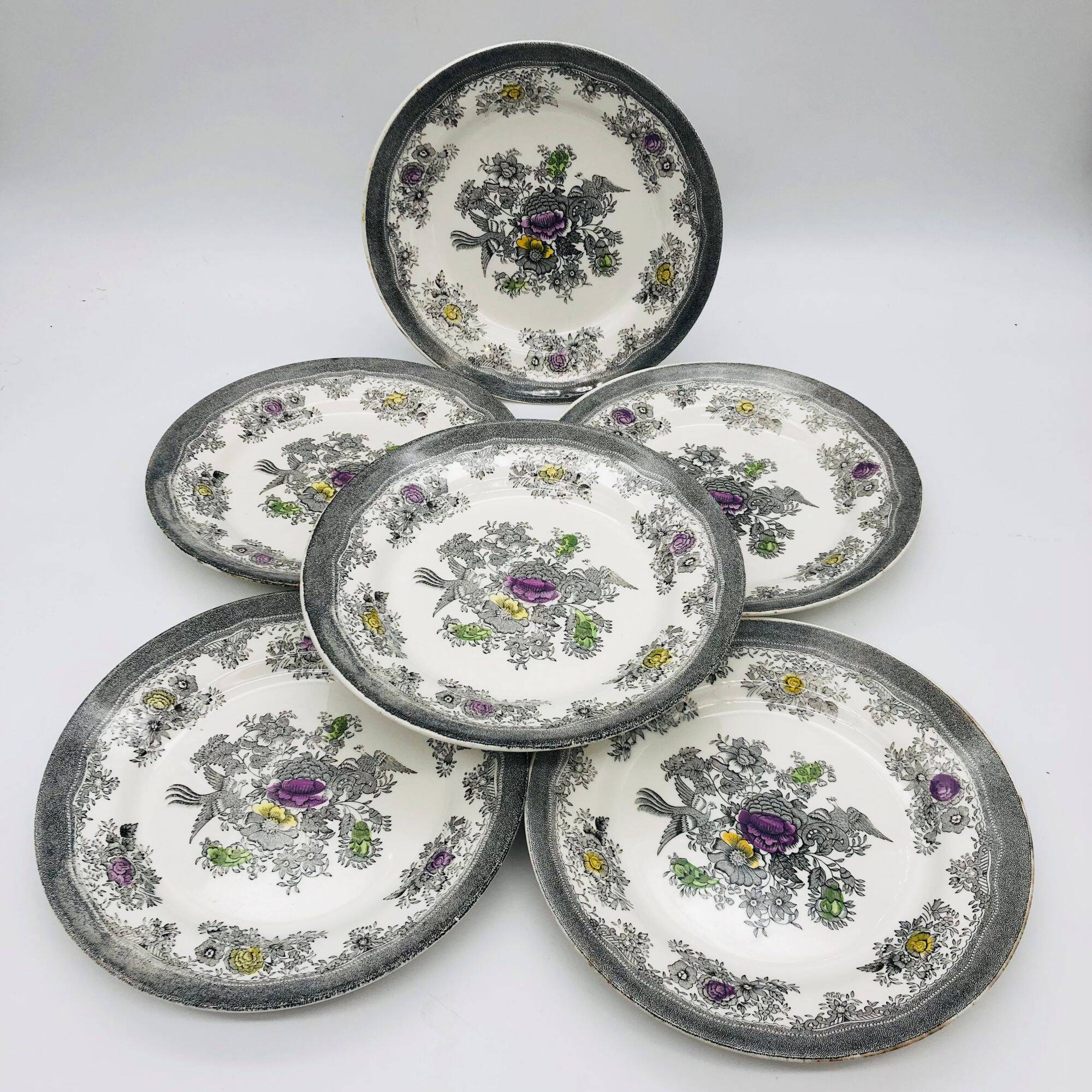 6 flat plates. Egersund. Norway.
