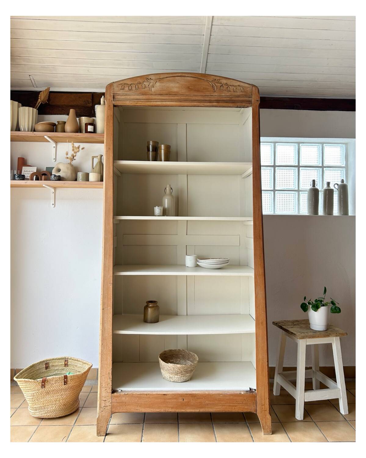 Vintage bookcase cabinet