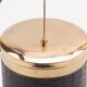 Vintage 1970s ice bucket - Black crocodile effect faux leather