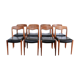 Lot de 8 chaises scandinaves palissandre skaï