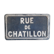 Plaque de rue ancienne fin 19ème