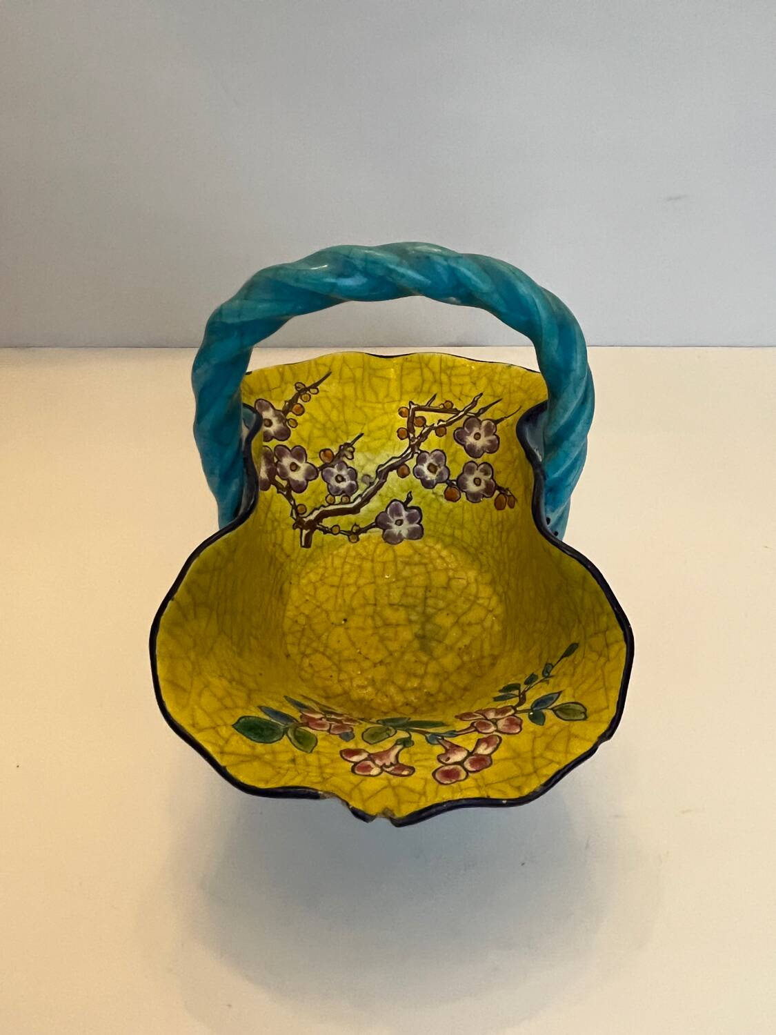 Longwy enamel basket