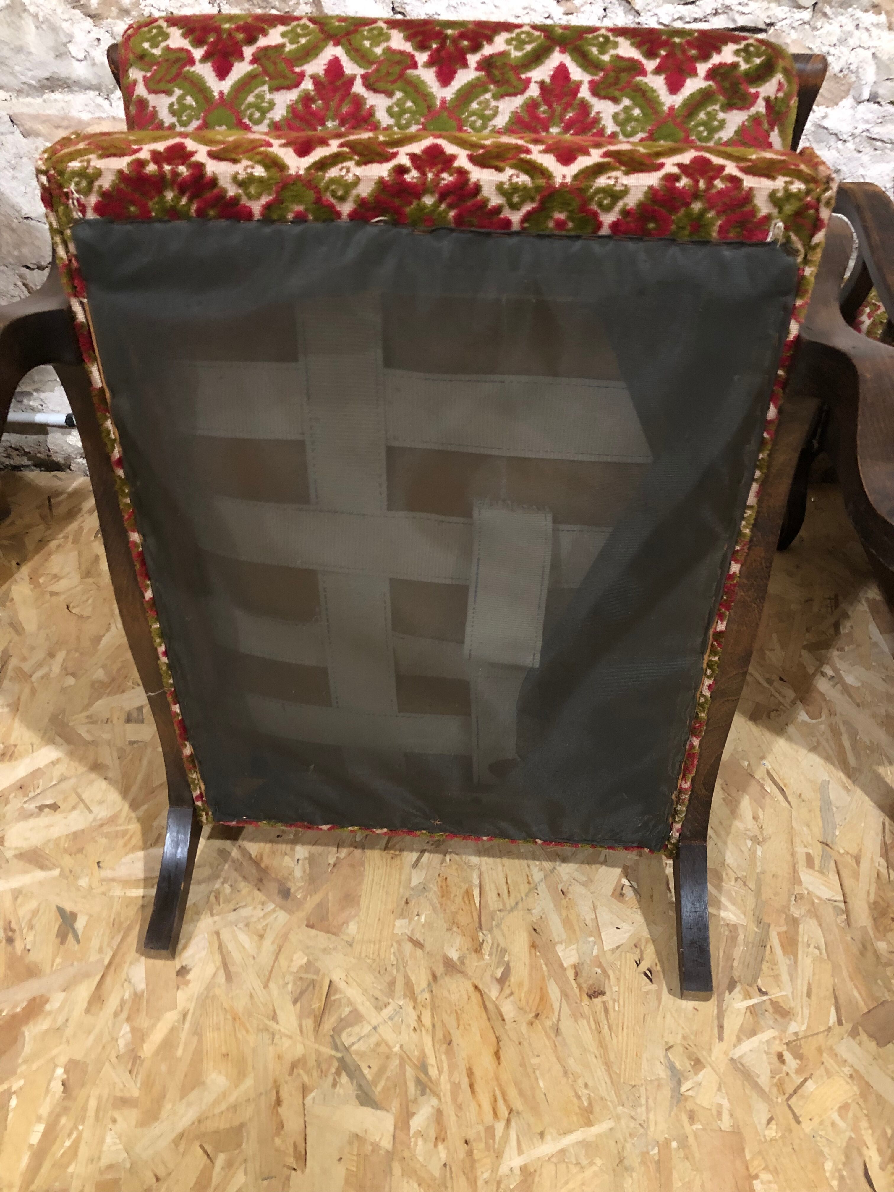 Vintage velvet armchairs