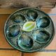 Set of 2 Saint Clément oyster plates in slip