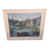Painting with landscape