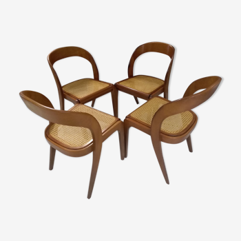 Suite de 4 chaises Baumann modèle Gondole vintage années 1970