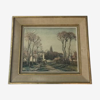 Painting landscape reproduction by Pissarro