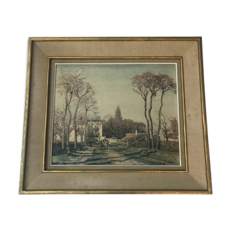 Painting landscape reproduction by Pissarro