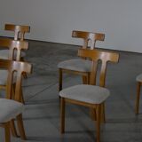 Chaises de salle à manger à dossier en T - Europe des années 1960