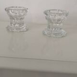 2 Reims glass candle holders
