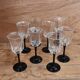 8 verres à vin Luminarc modèle "Octime" pied noir collection "Esso"