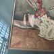 Aquarelle nature morte florale ancienne