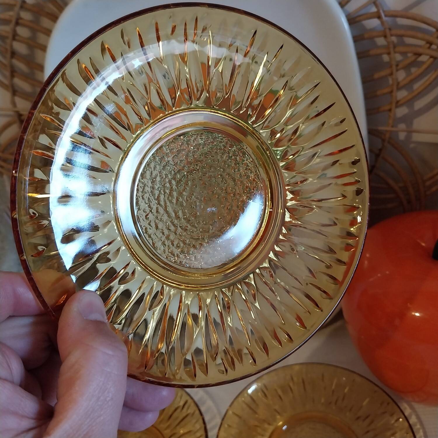 Large vintage glass cups by Vereco