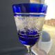Josephinenhütte - red wine glasses (5) - Art Nouveau - Cut and engraved Crystal Roemer