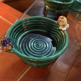 Fruit bowl and butter dish set in Vallauris.