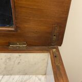 Antique Napoleon III toilet in walnut burl and marble