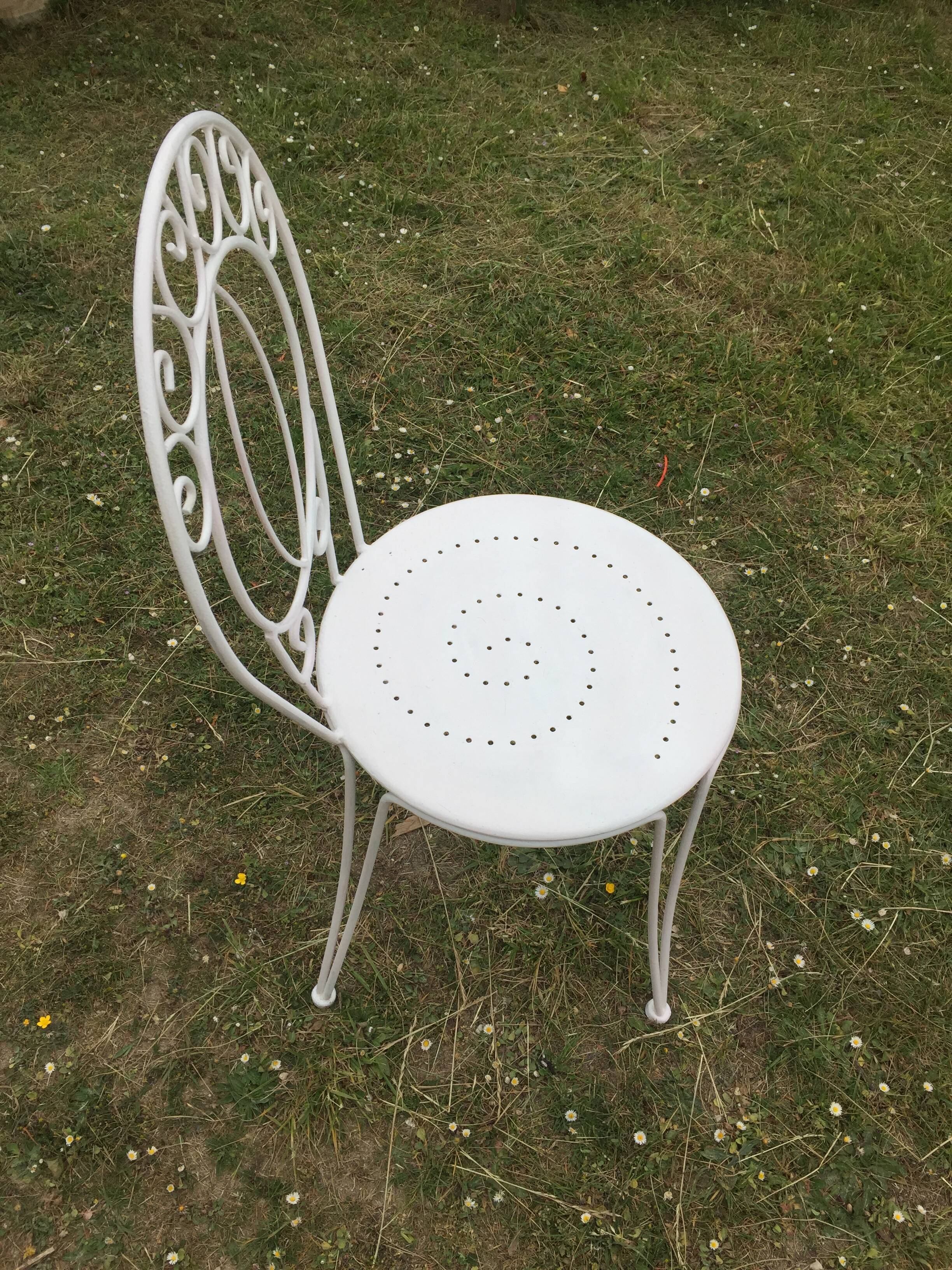 Five garden chairs 70s