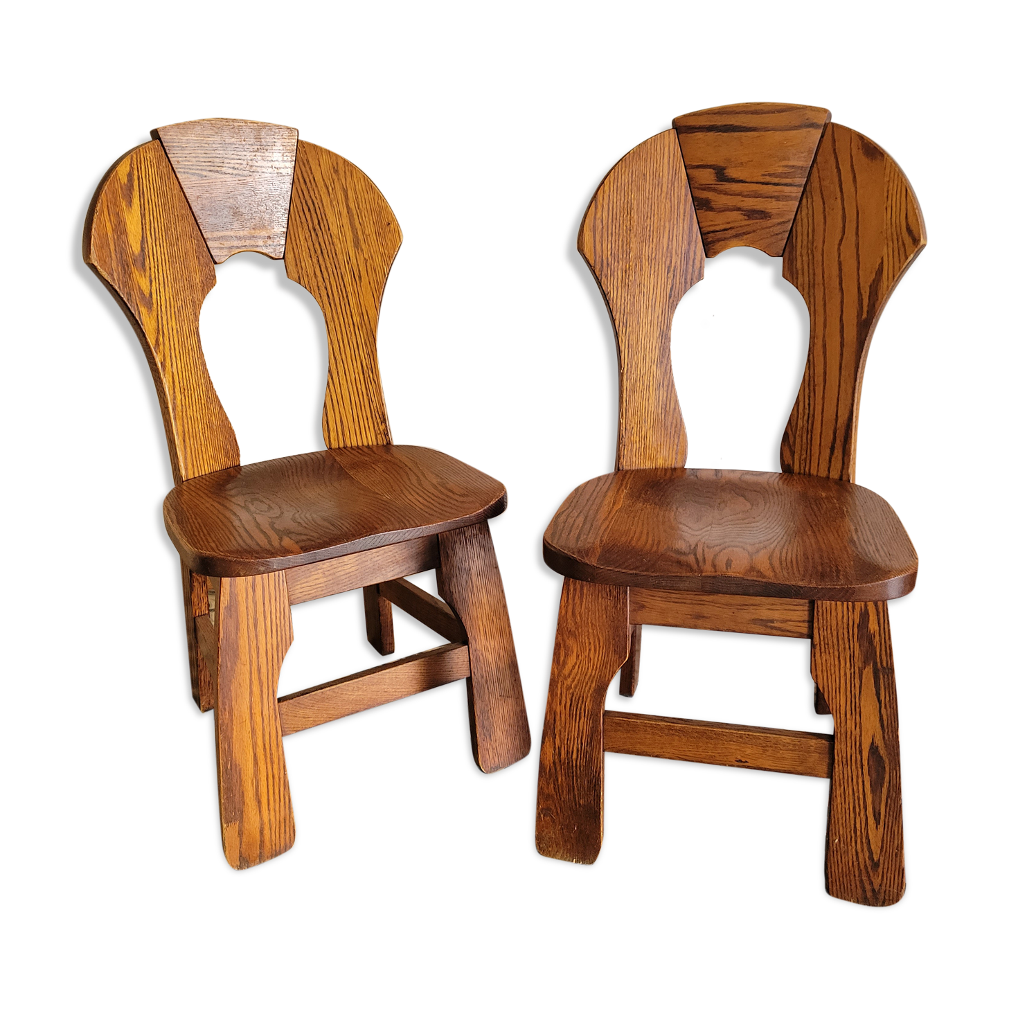 Pair of brutalist chairs