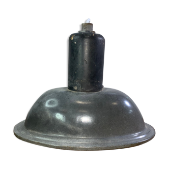 Suspension in enamelled sheet metal industrial style lampshade metal oval years 30 years new electricity new