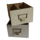Pair of gray drawers with separator