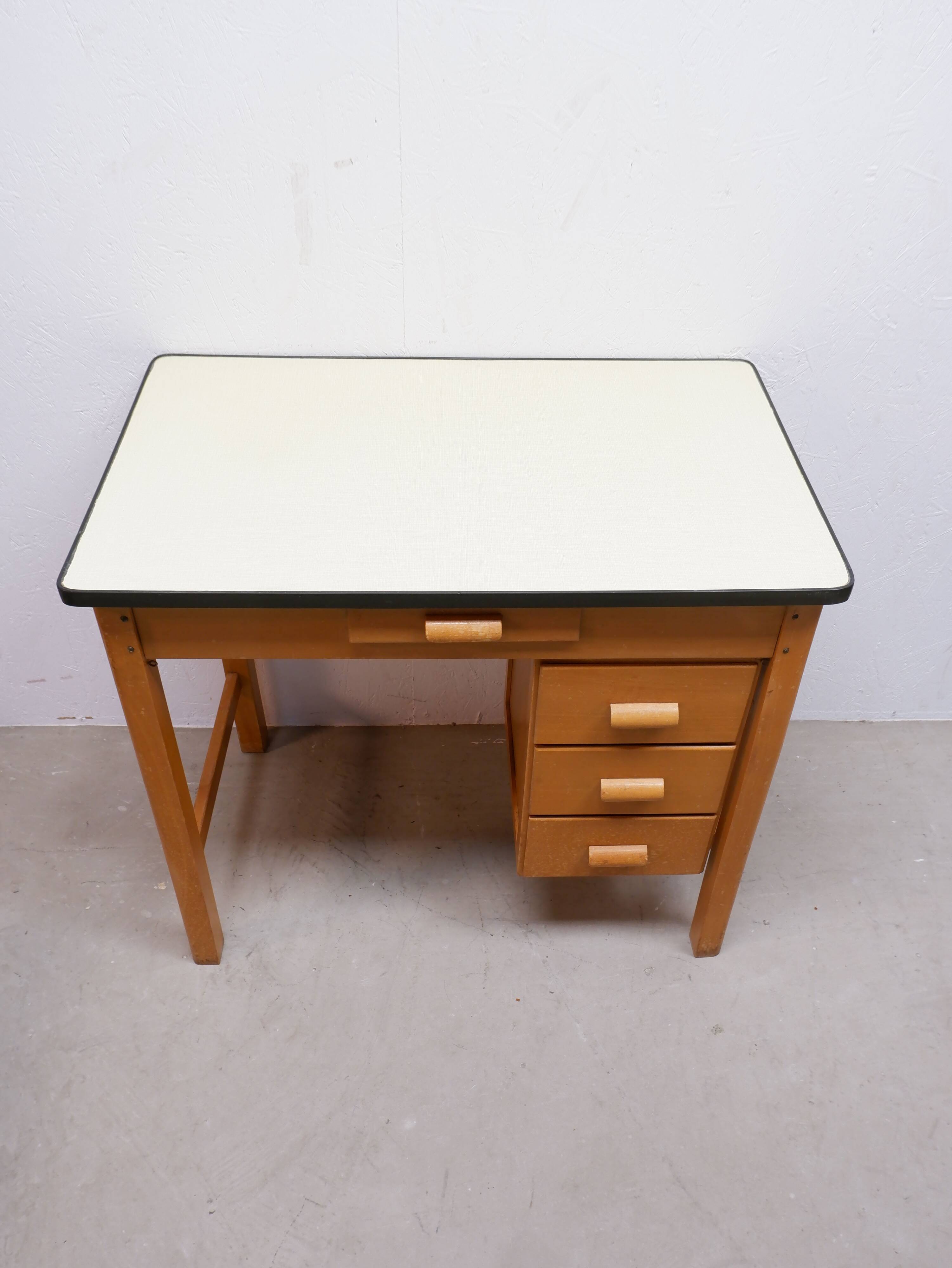 Vintage Bruynzeel writing desk, Holland