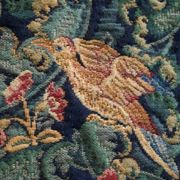 Mid Century wall tapestry with birds, animals, and leaves, Belgium 1960s.