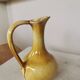 Handmade Ceramic Pitcher: 1970s LKC Pottery, Yellow Brown Glaze