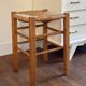Wooden and straw stool