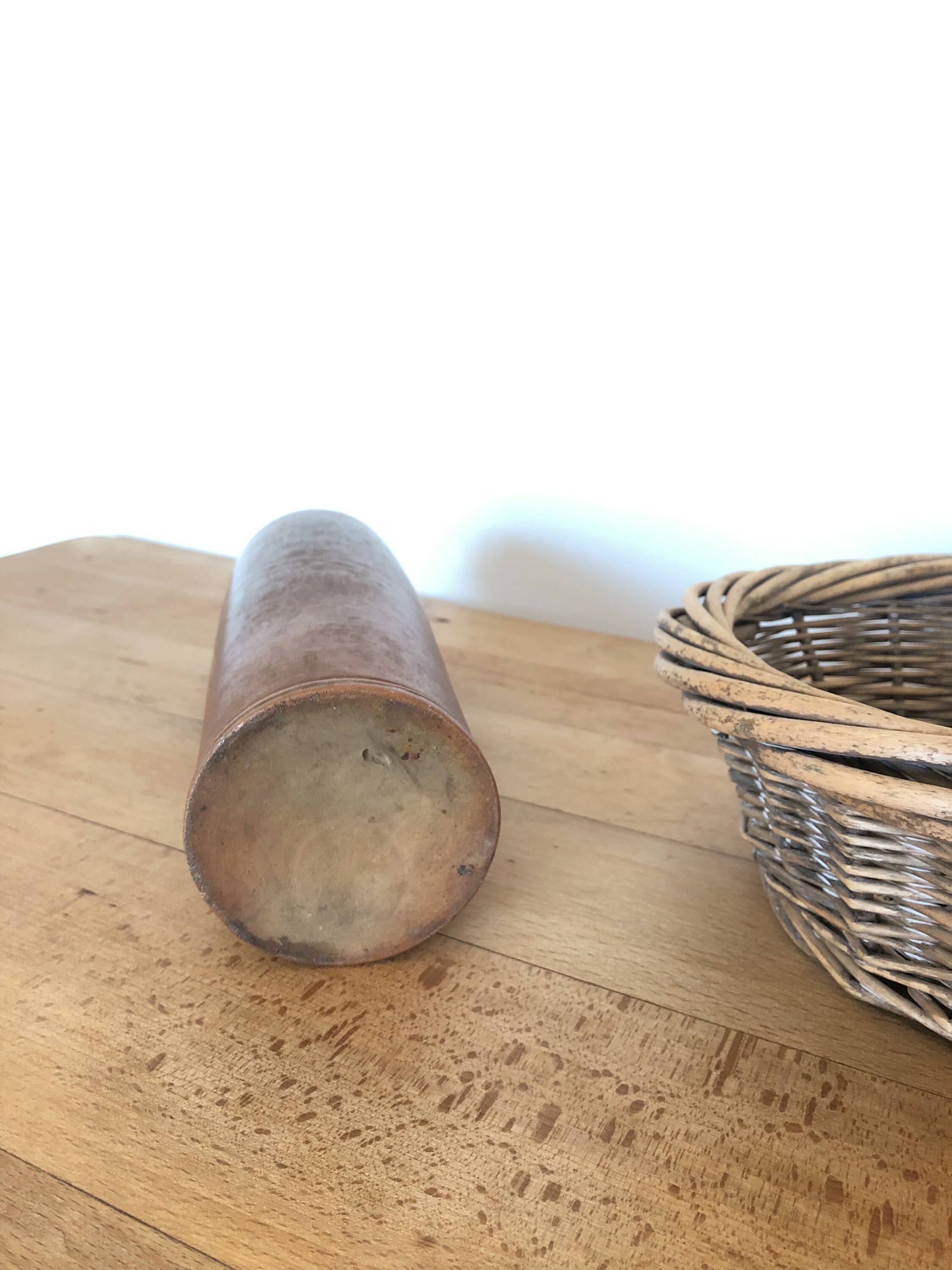 Set of 5 antique glazed stoneware bottles