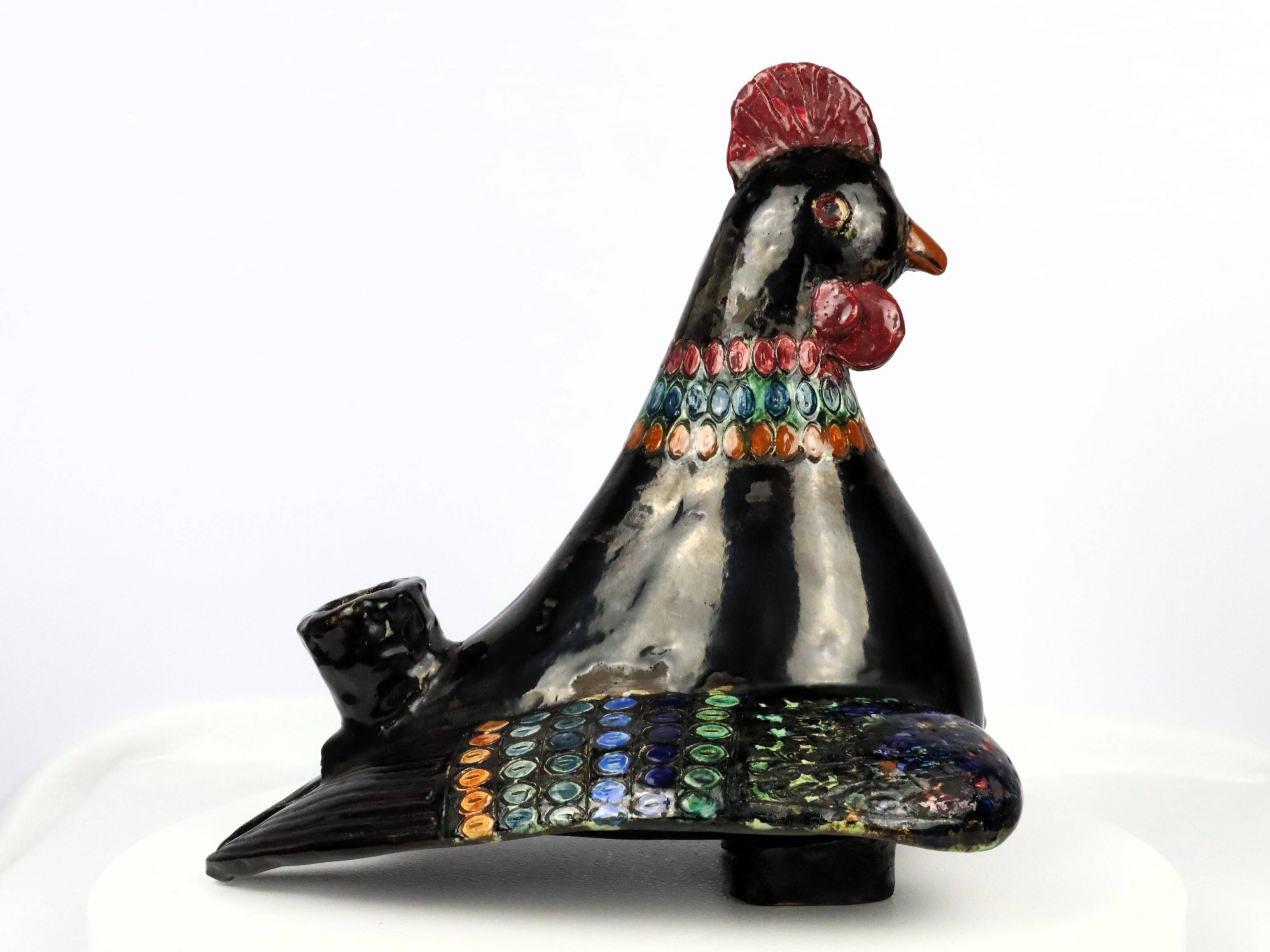 Zoomorphic ceramic vase in the style of Guidette Carbonell