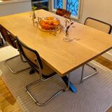 Magnificent oak table (solid/solid) 180x100 custom-made mikado legs