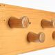 Wall-mounted coat rack with five hooks, Les Arcs 1800, France, circa 1970