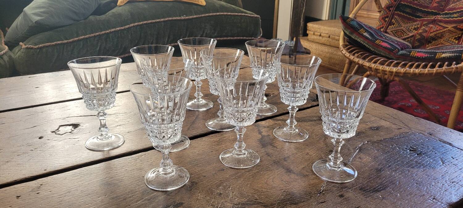 50s crystal glasses