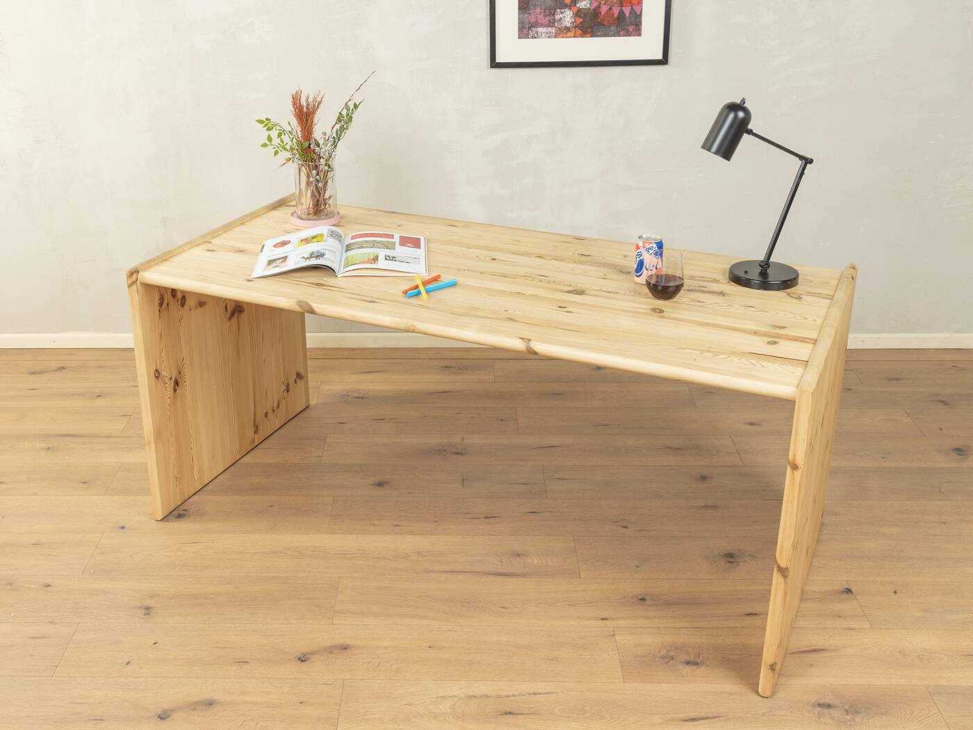 Pine Wood Desk from the 1980s