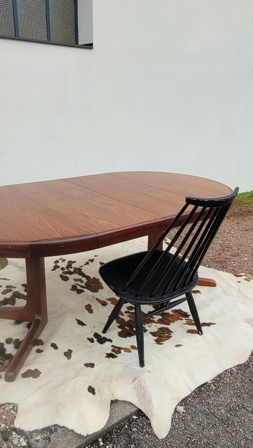 Vintage Scandinavian style table with 2 teak extensions, 1960s