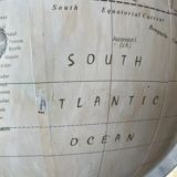 Globe earth 90s, brass spiral base
