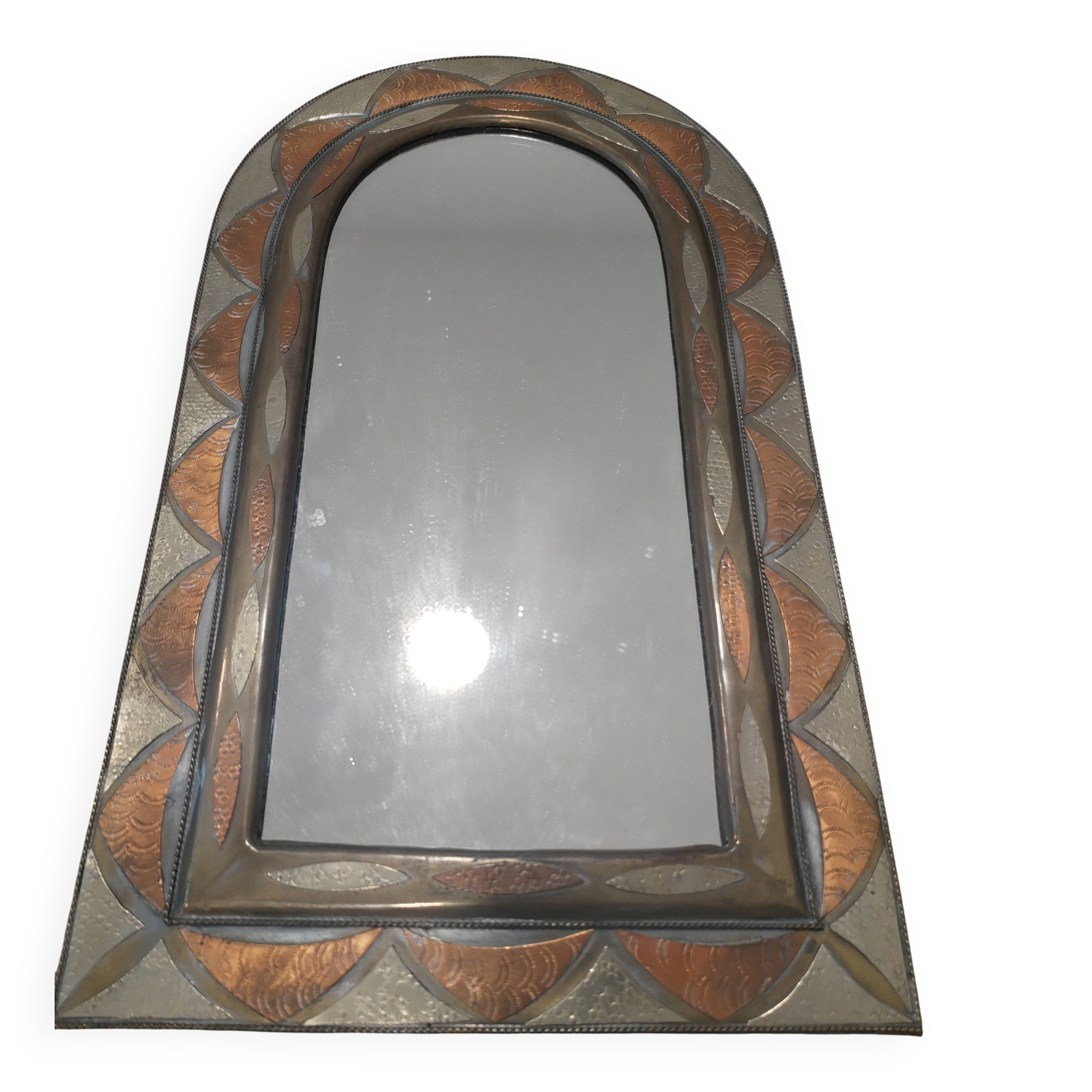 Brass and copper mirror