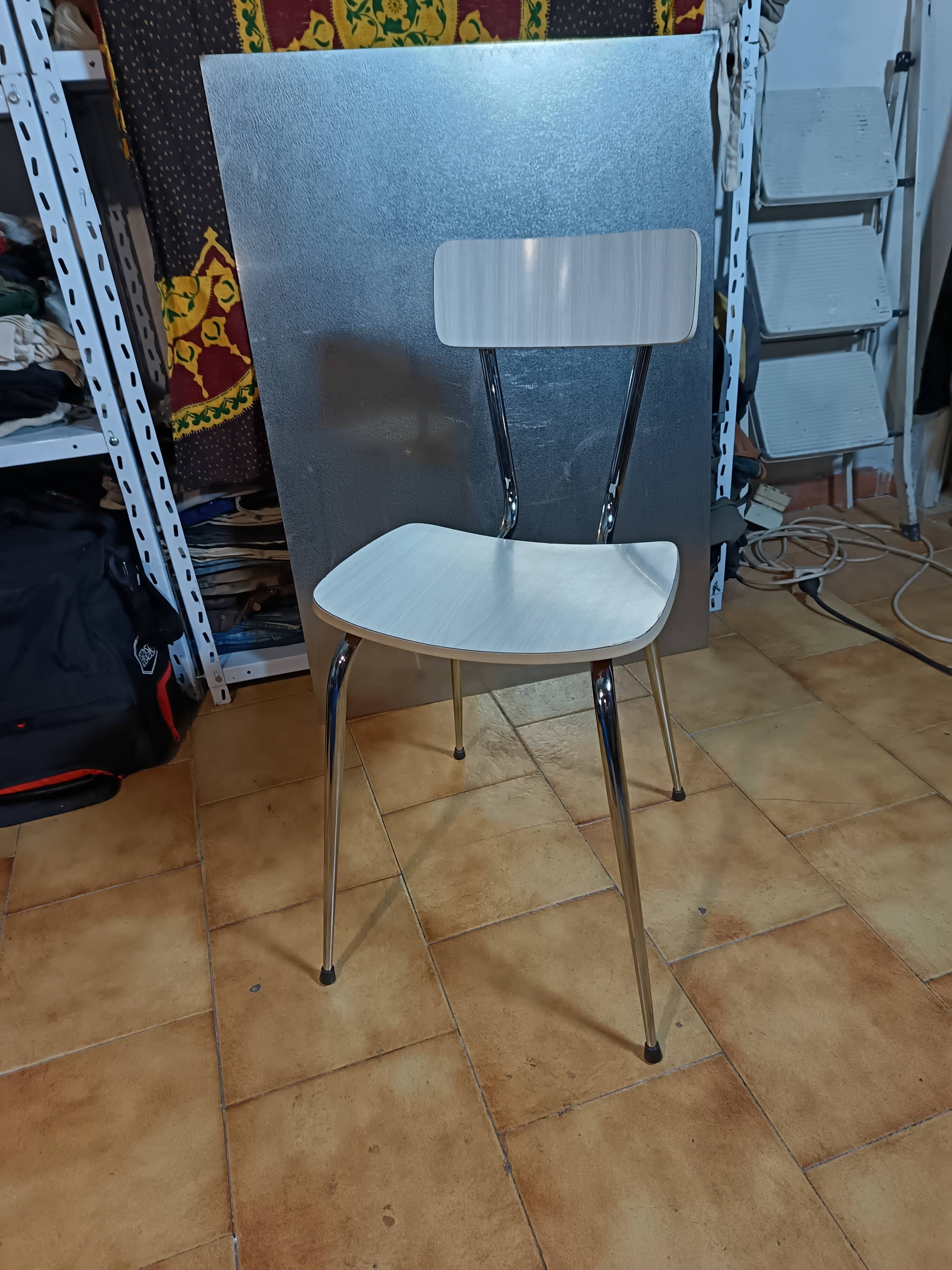 Chrome and Formica chair 50/60.
