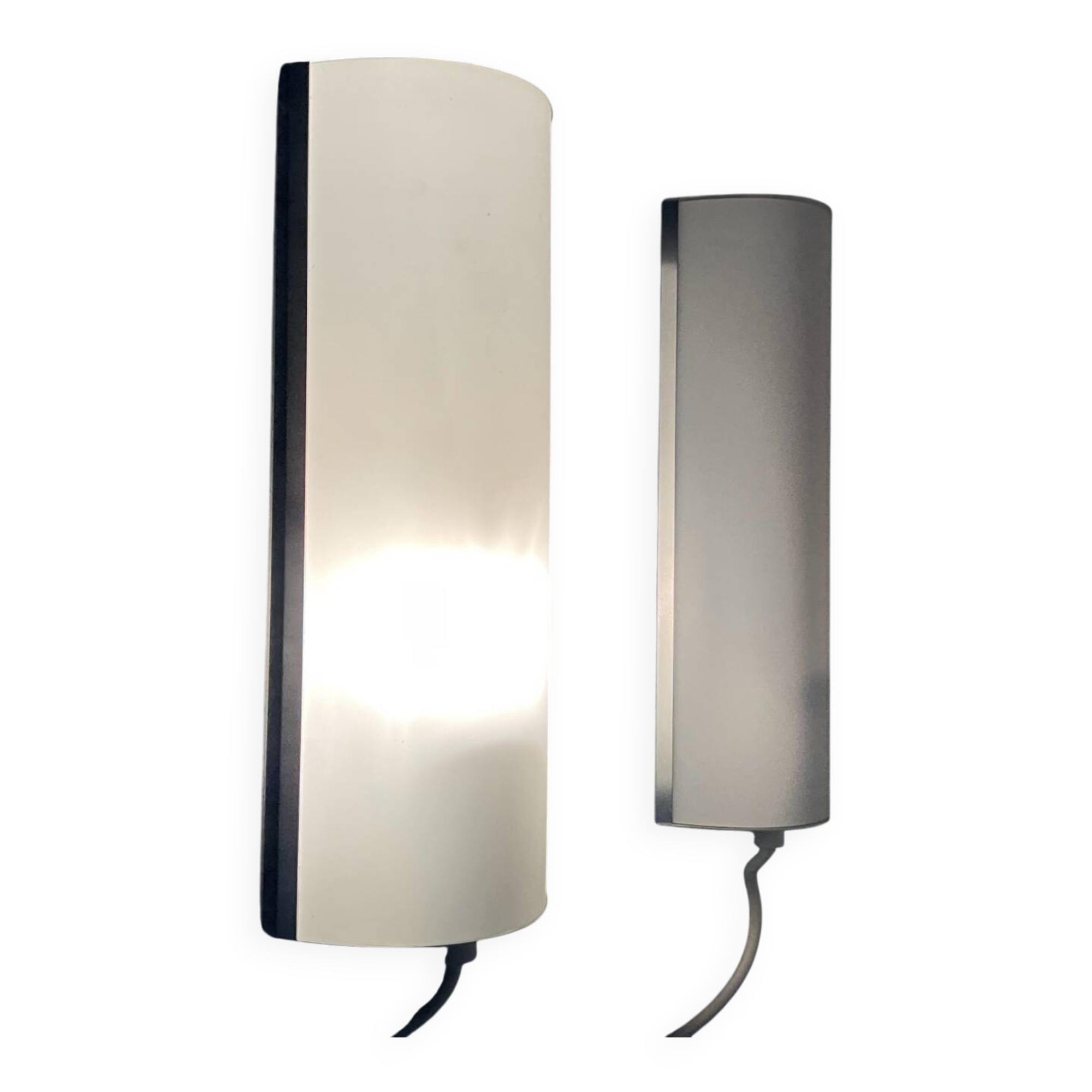 Paire d’appliques de chevet vintage en aluminium