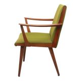 1950s armchair in cherrywood, green fabric