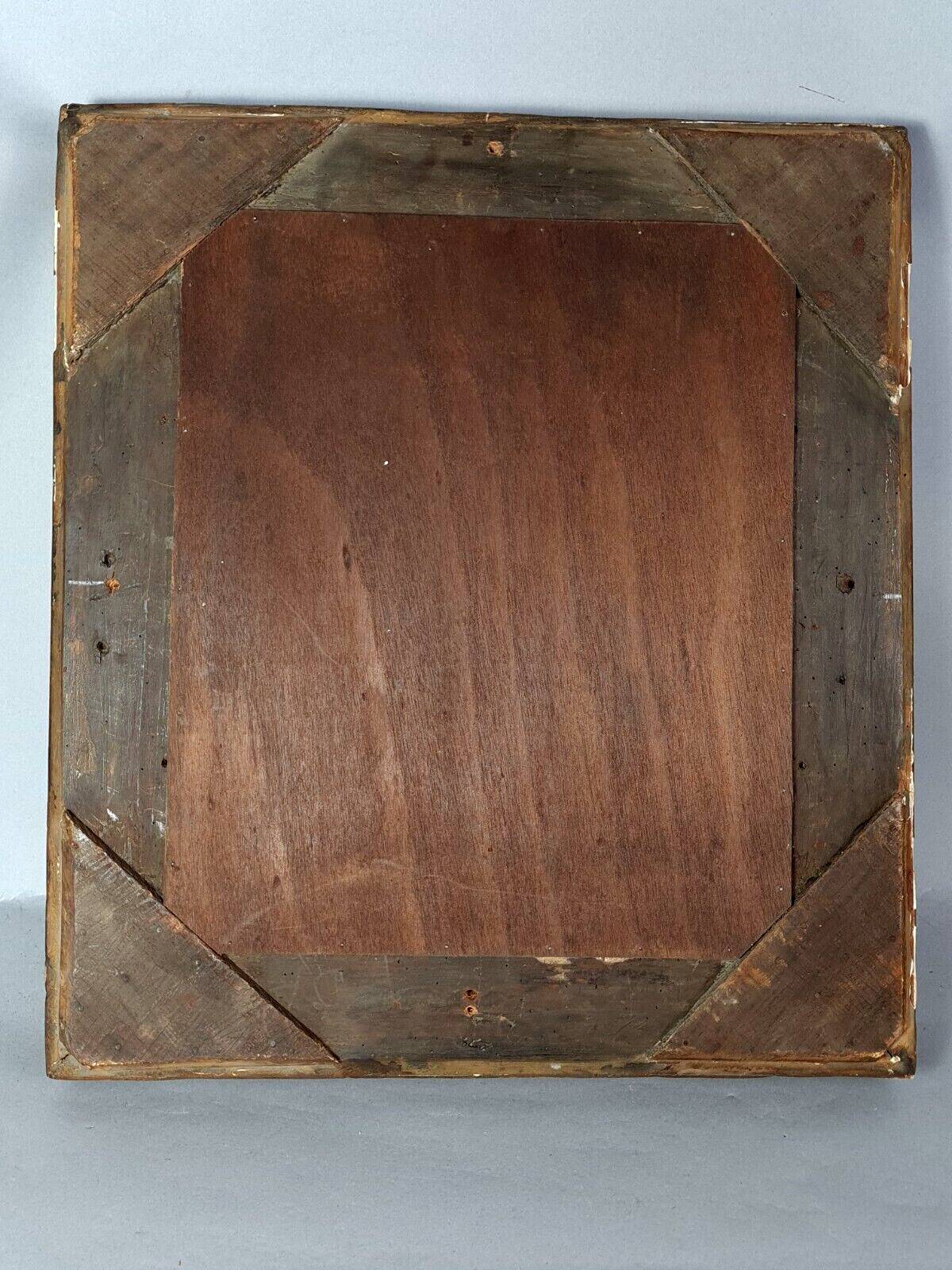 Frame and mirror circa 1830 47x41x6.5 cm gilded stucco wood SB618