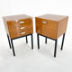 Set of mid-century bedside tables Czechoslovakia