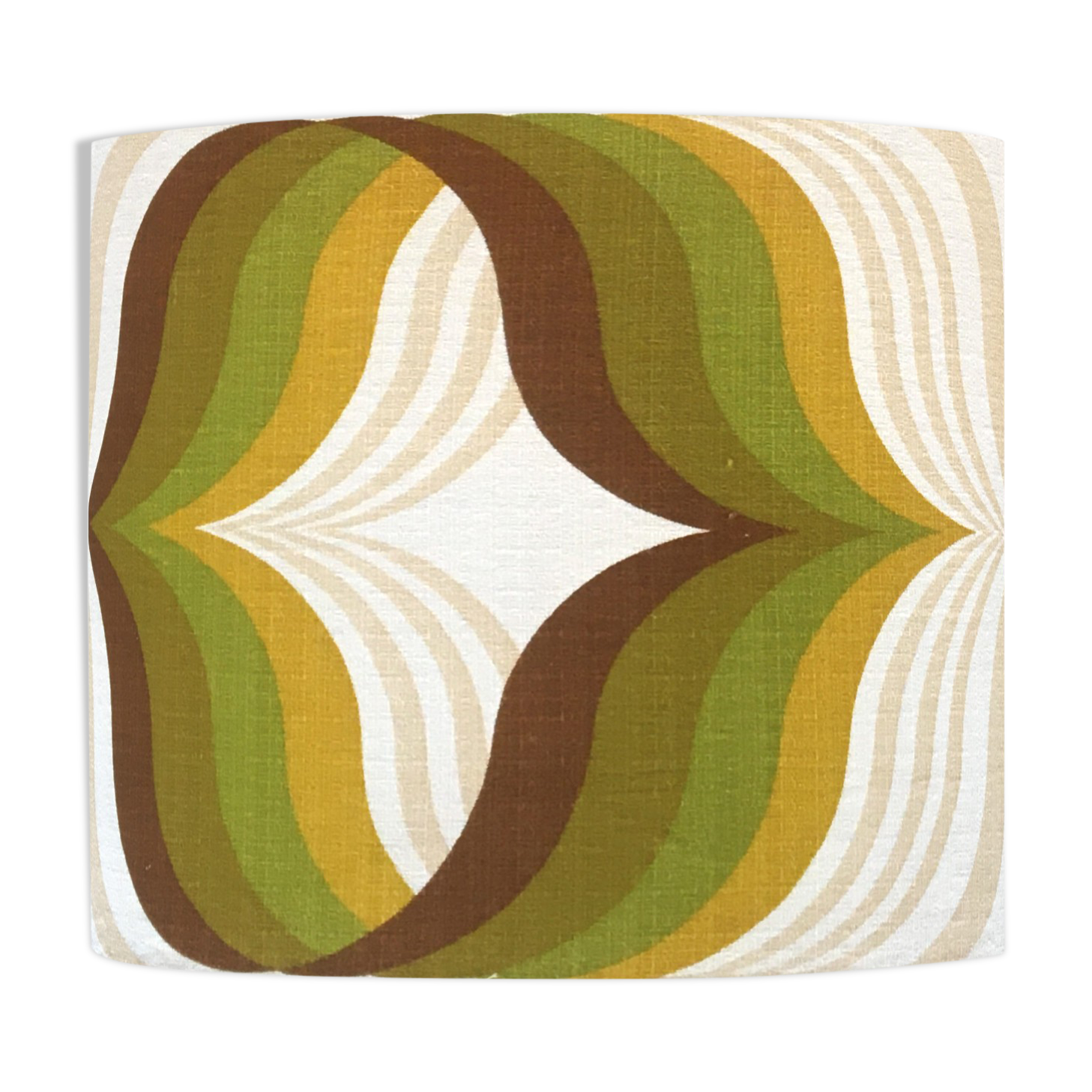 Lampshade caraibes reverso h36 d40 - vintage fabric 1970's