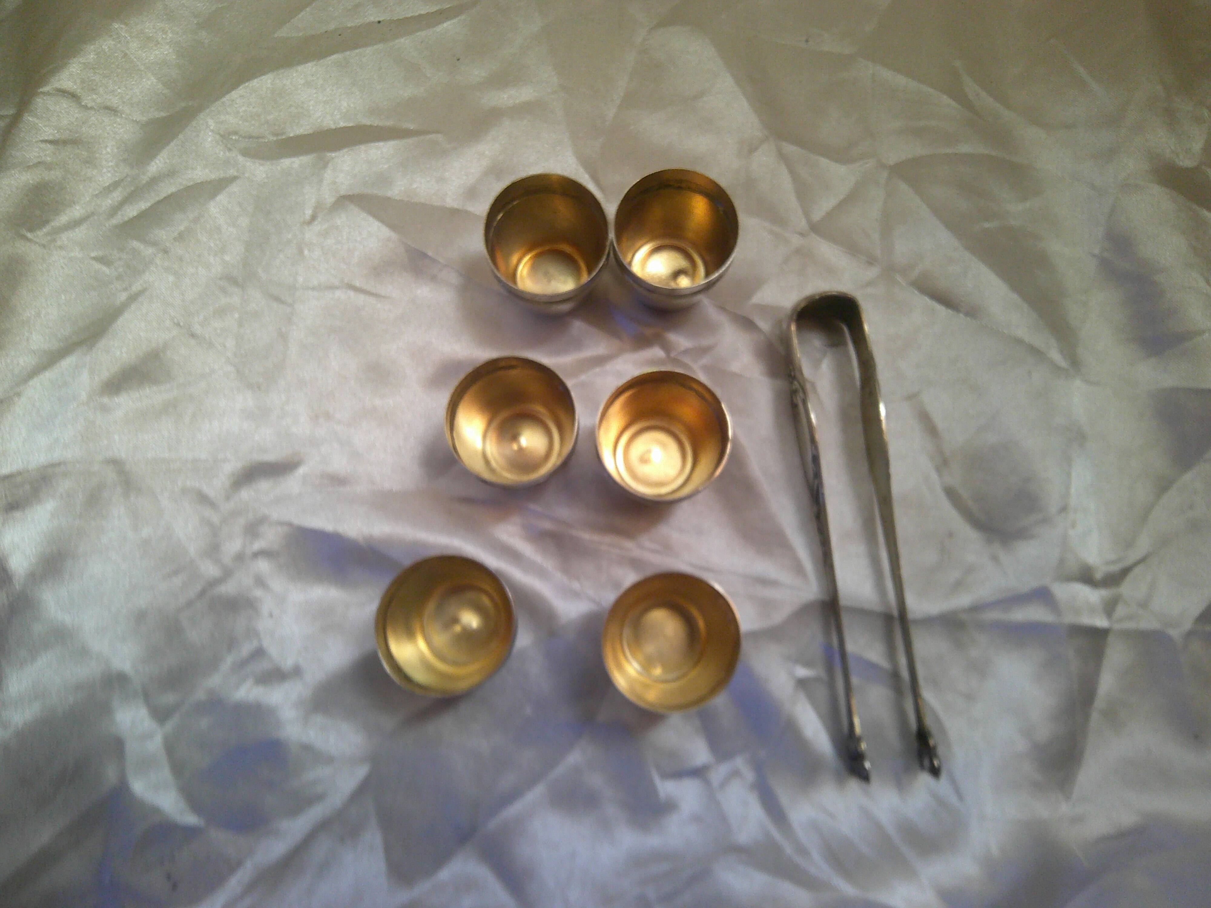 Coffret 6 gobelets en argent