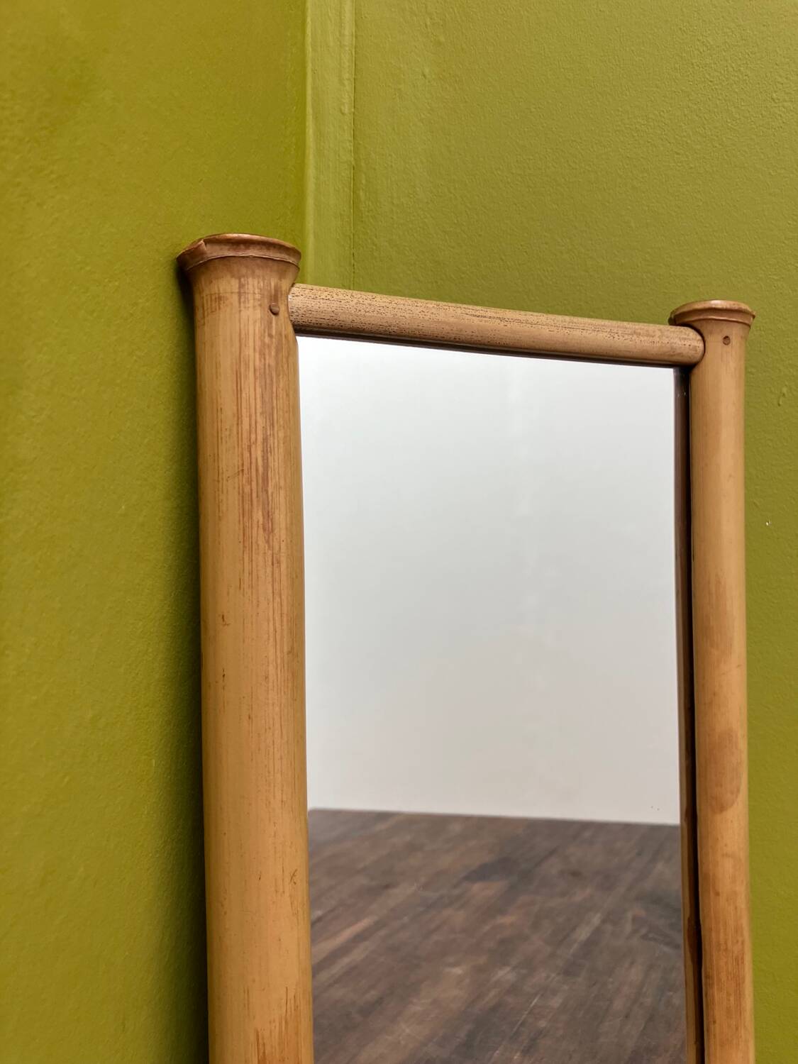 Vintage bamboo mirror 1960s