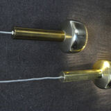 Pair of Guldpendel hanging lamps by Vilhelm Lauritzen for Louis Poulsen, Danish 1960s