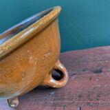 19th century salad bowl in glazed terracotta