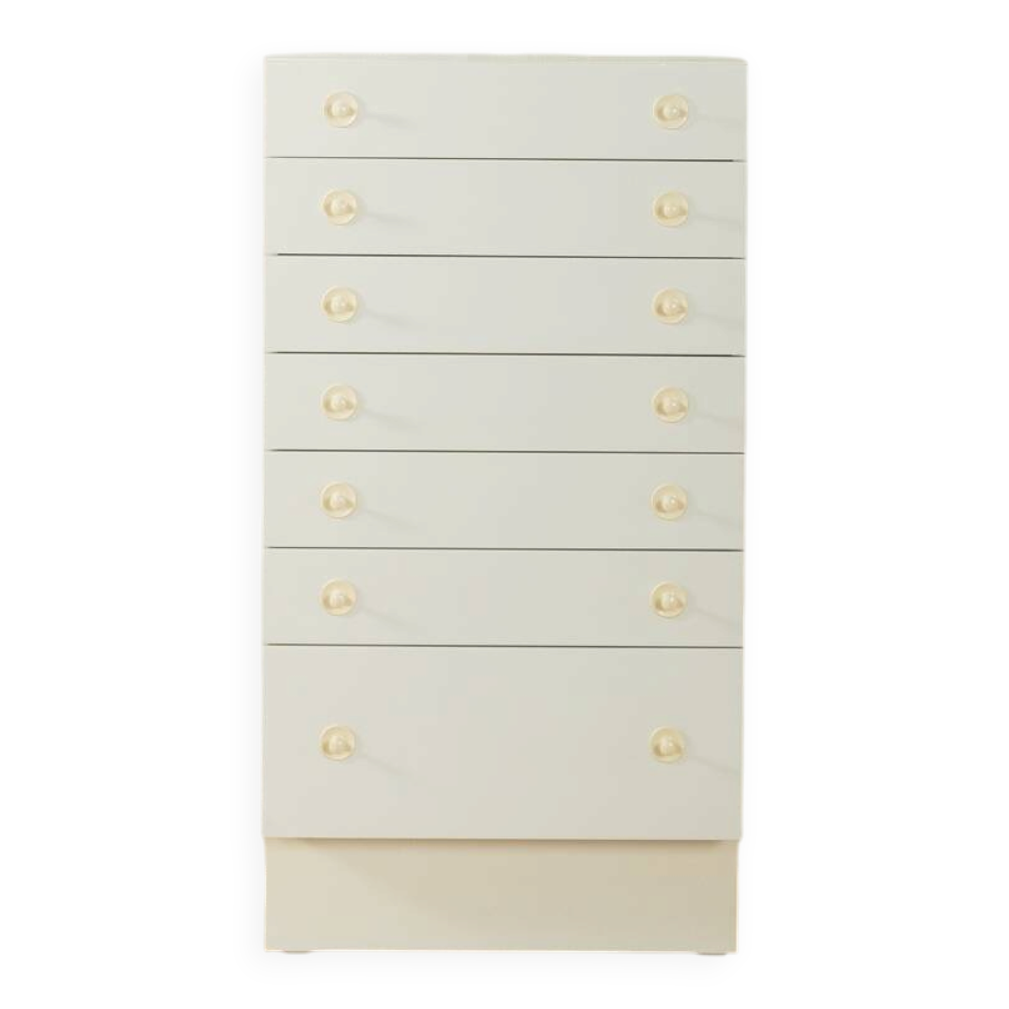 Expressive chest of drawers by interlübke, 1960s, white, seven drawers